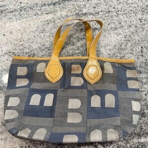 Bali Blue and Yellow Monogram Tote Bag